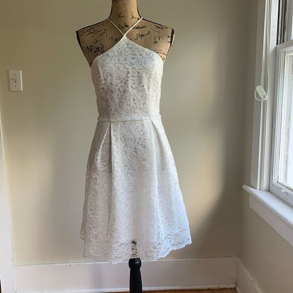 Francesca’s white lace dress size M - Picture 8 of 16